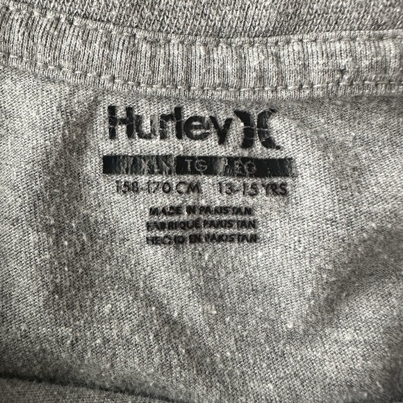 Hurley Boys XL (13-15yrs) T-Shirt Gray Black Camo - Picture 5 of 7